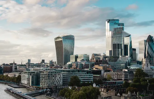 City of London and view of the Walkie Talkie building